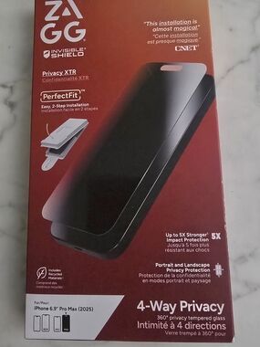 NIB Zagg InvisibleShield Privacy (4-Way Privacy) iPhone 16 Pro Max (6.9" 2025)